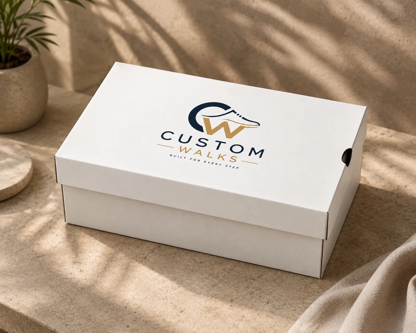 Custom Walks branded shoe box